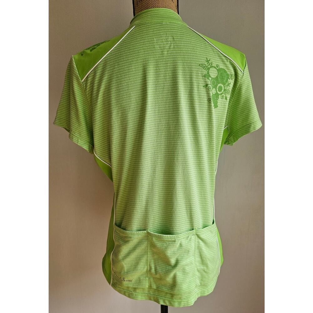 Pearl Izumi Cycling Top Full Zip Short Sleeve Jersey 3 Rear Pockets Womens Sz XL